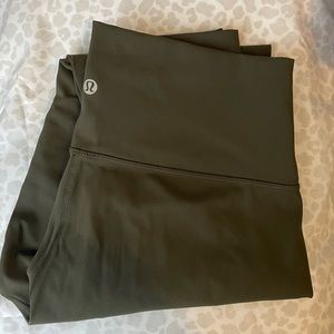 Lululemon Wunder Under leggings, Size 10, Army Green. Like new condition.